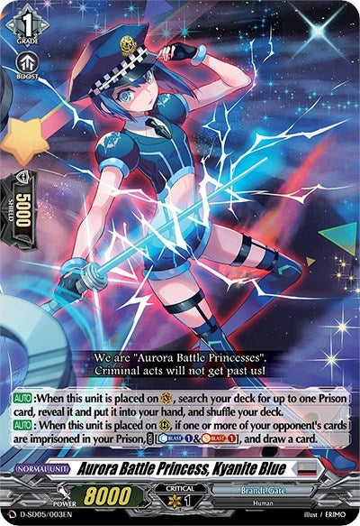 Aurora Battle Princess Kyanite Blue (5003) [D-SD05] - Cardfight Vanguard Single