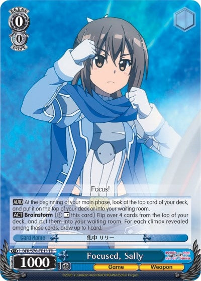Focused Sally (7813) [BFR/S78] - Weiss Schwarz Single
