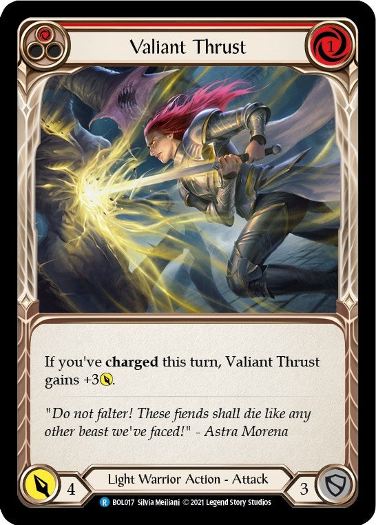 Valiant Thrust (17) [BOL] - Flesh and Blood TCG Single