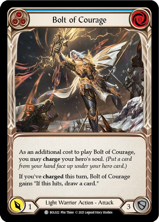 Bolt of Courage (Blue) (22) [BOL] - Flesh and Blood TCG Single