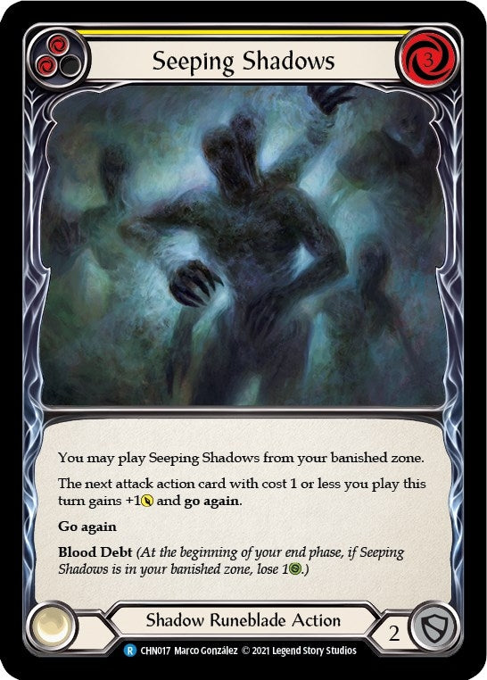 Seeping Shadows (Yellow) (17) [CHN] - Flesh and Blood TCG Single