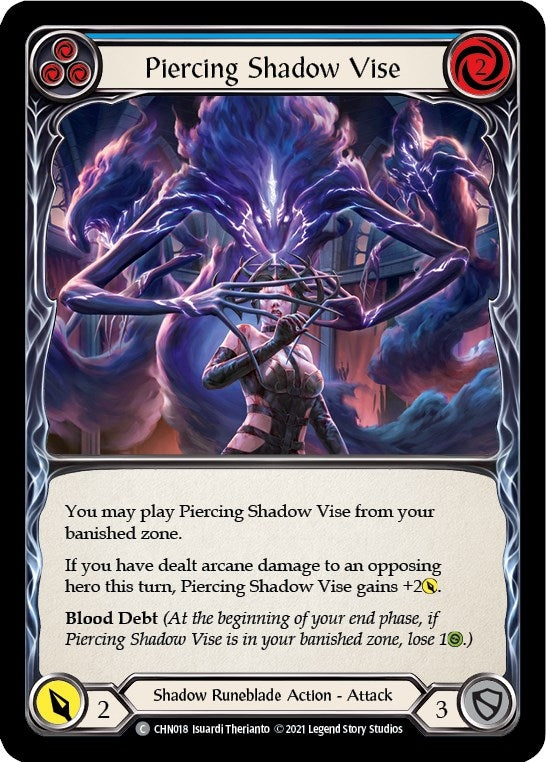 Piercing Shadow Vise (Blue) (18) [CHN] - Flesh and Blood TCG Single
