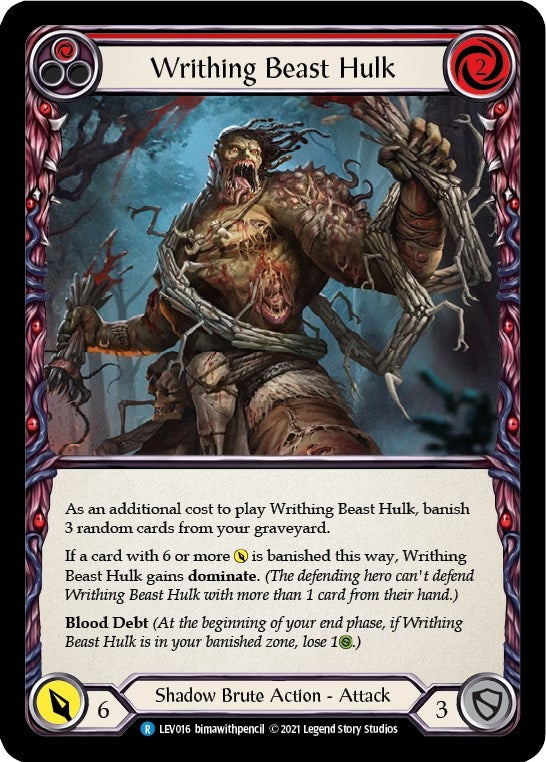 Writhing Beast Hulk (Red) (16) [LEV] - Flesh and Blood TCG Single