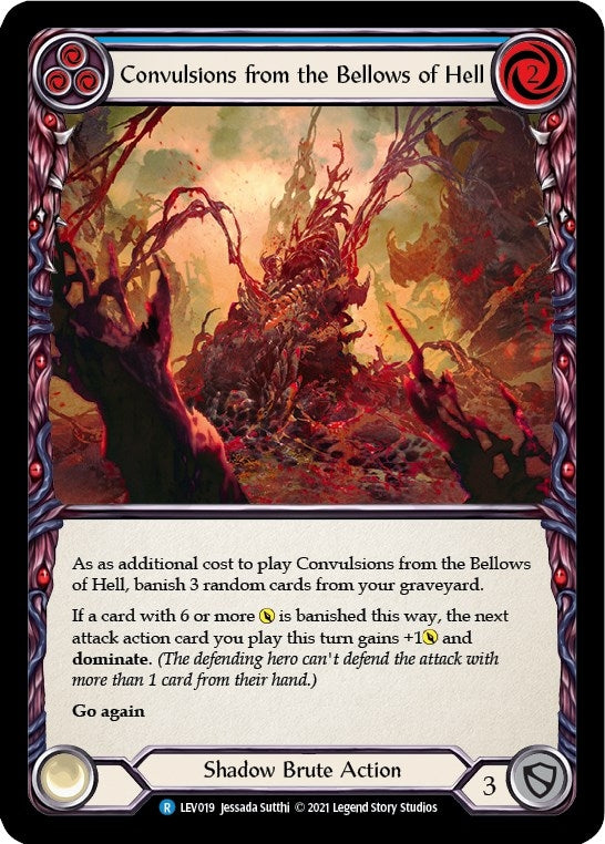 Convulsions from the Bellows of Hell (Blue) (19) [LEV] - Flesh and Blood TCG Single