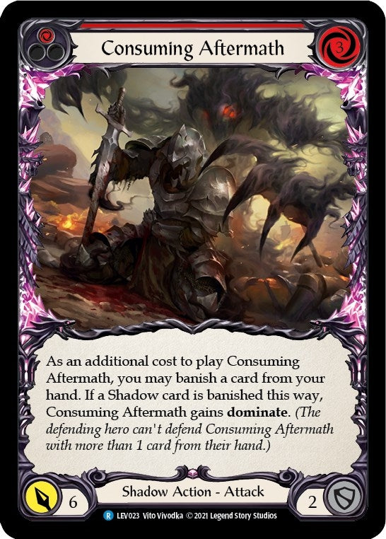 Consuming Aftermath (Red) (23) [LEV] - Flesh and Blood TCG Single