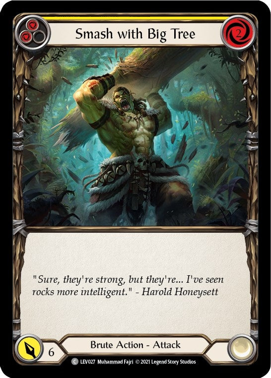 Smash with Big Tree (Yellow) (27) [LEV] - Flesh and Blood TCG Single