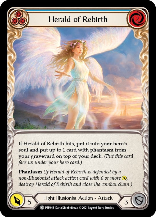 Herald of Rebirth (Blue) (18) [PSM] - Flesh and Blood TCG Single