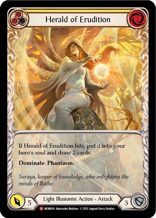 Herald of Erudition (Extended Art) (4) [MON] - Flesh and Blood TCG Single
