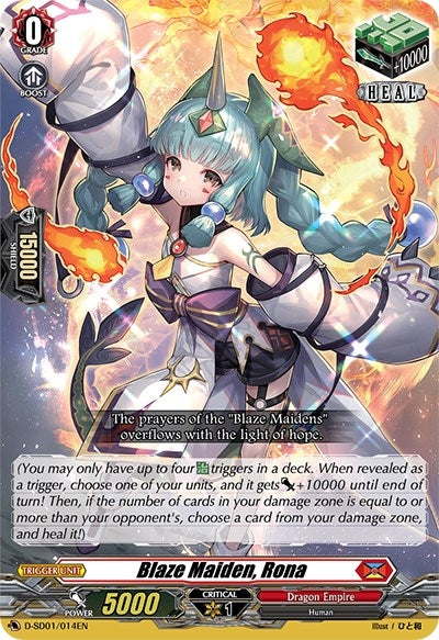 Blaze Maiden Rona (1014) [D-SD01] - Cardfight Vanguard Single