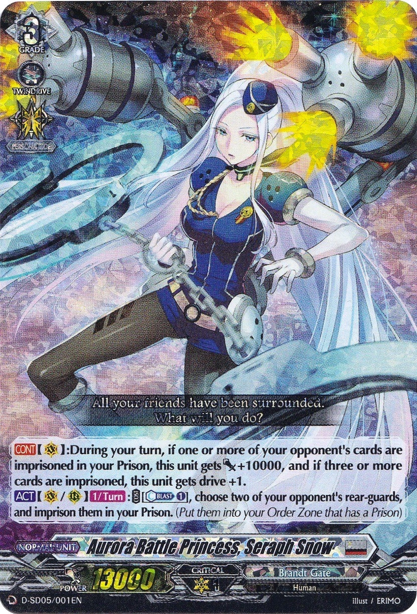 Aurora Battle Princess Seraph Snow (RRR Foil) (5001) [D-SD05] - Cardfight Vanguard Single