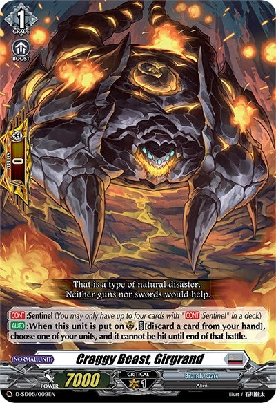 Craggy Beast Girgrand (5009) [D-SD05] - Cardfight Vanguard Single