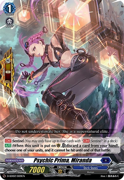 Psychic Prima Miranda (2009) [D-SD02] - Cardfight Vanguard Single