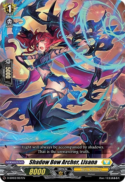 Shadow Bow Archer Lisana (3007) [D-SD03] - Cardfight Vanguard Single