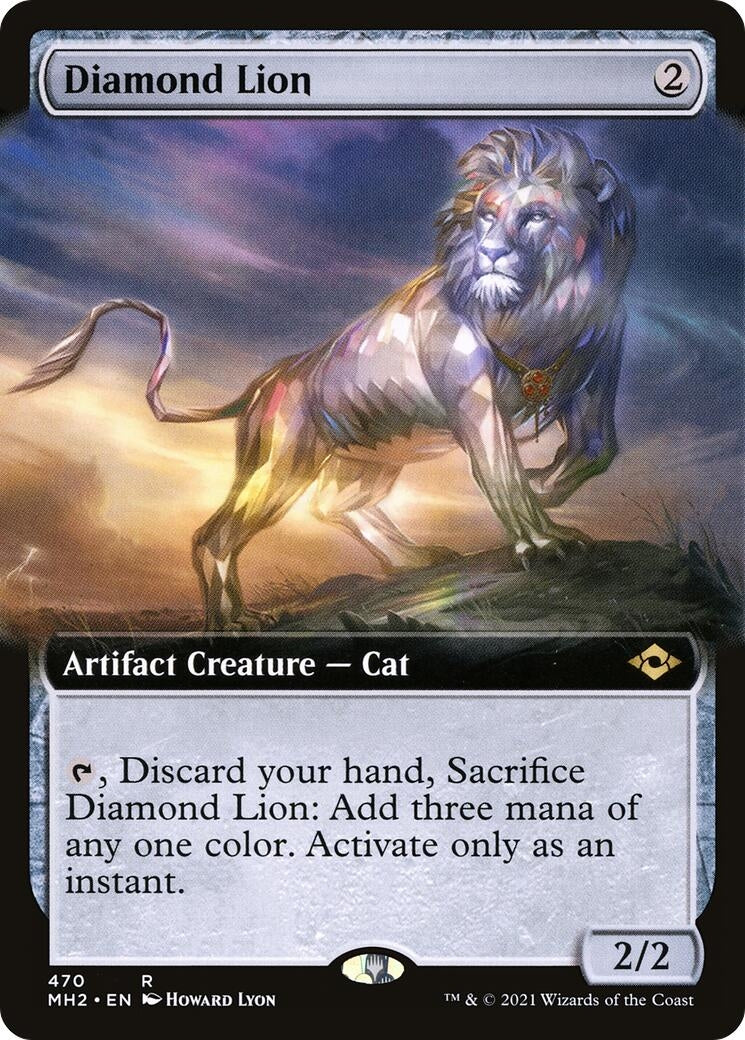 Diamond Lion (Extended Art) (470) [MH2] - MTG Single