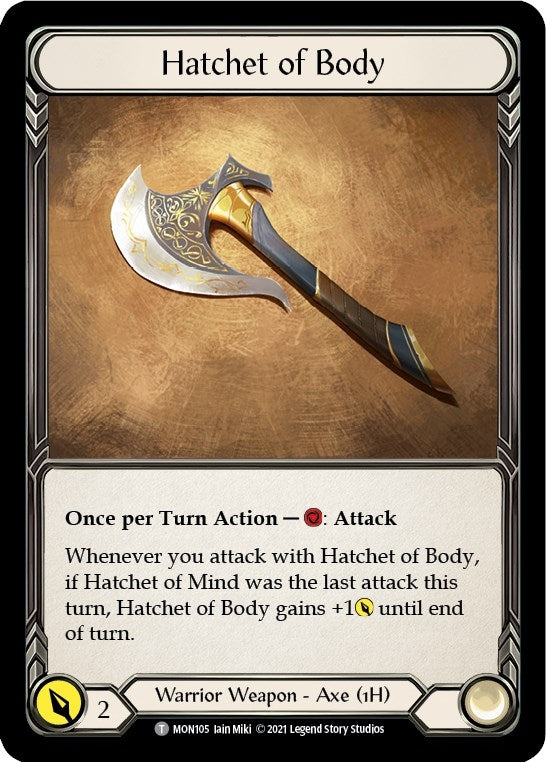 Hatchet of Body // Spectral Shield (0) [MON] - Flesh and Blood TCG Single