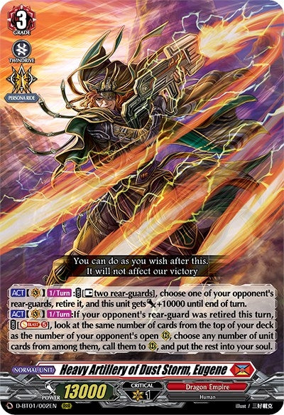 Heavy Artillery of Dust Storm Eugene (1002) [D-BT01] - Cardfight Vanguard Single
