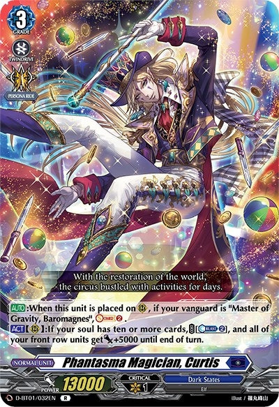 Phantasma Magician Curtis (1032) [D-BT01] - Cardfight Vanguard Single