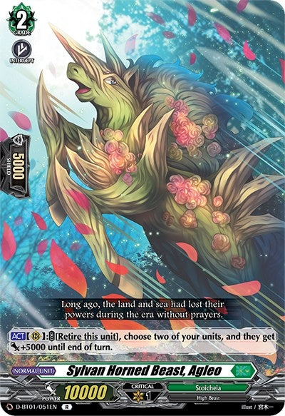 Sylvan Horned Beast Agleo (1051) [D-BT01] - Cardfight Vanguard Single