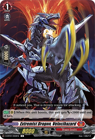 Extremist Dragon Velocihazard (1059) [D-BT01] - Cardfight Vanguard Single
