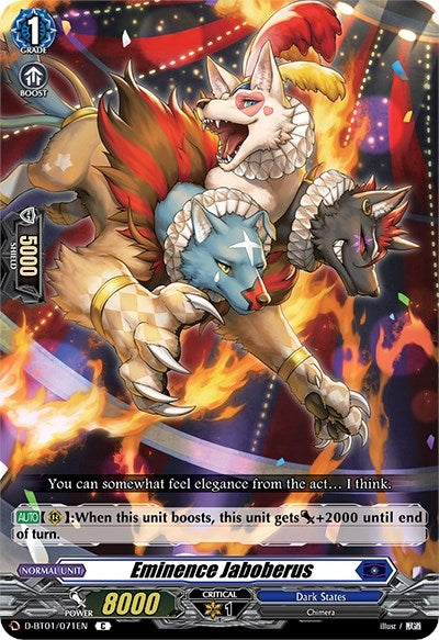 Eminence Jaboberus (1071) [D-BT01] - Cardfight Vanguard Single