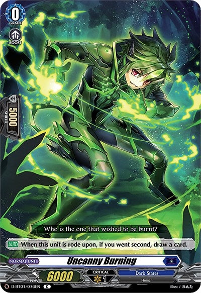 Uncanny Burning (1076) [D-BT01] - Cardfight Vanguard Single