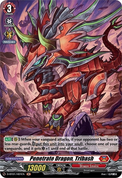 Penetrate Dragon Tribash (Holo) (101) [D-BT01] - Cardfight Vanguard Single