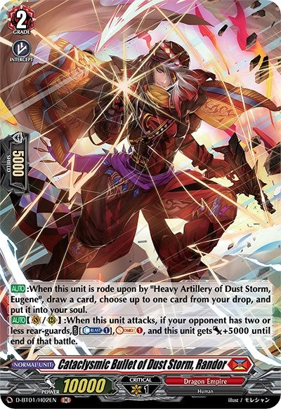 Cataclysmic Bullet of Dust Storm Randor (Holo) (102) [D-BT01] - Cardfight Vanguard Single