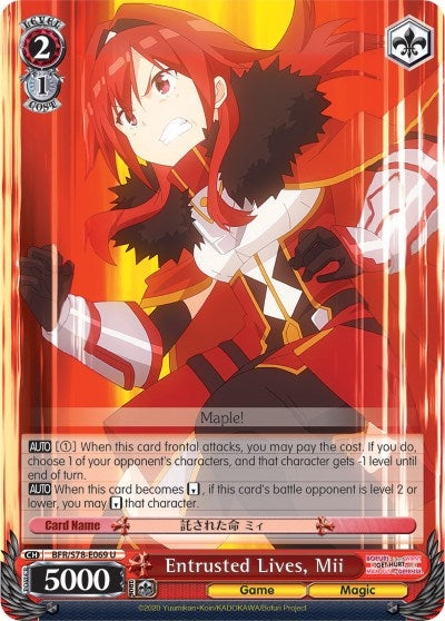 Entrusted Lives Mii (78069) [BFR/S78] - Weiss Schwarz Single