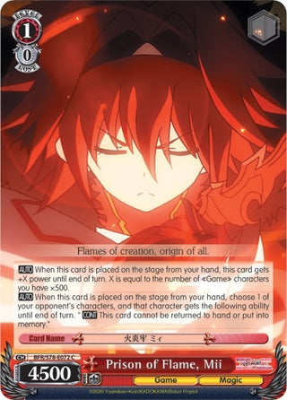 Prison of Flame Mii (78072) [BFR/S78] - Weiss Schwarz Single