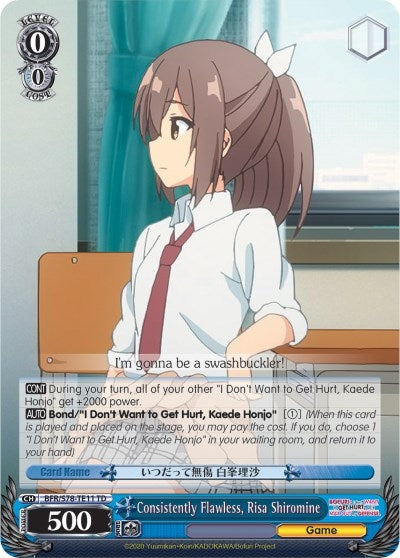 Consistently Flawless Risa Shiromine (7811) [BFR/S78] - Weiss Schwarz Single