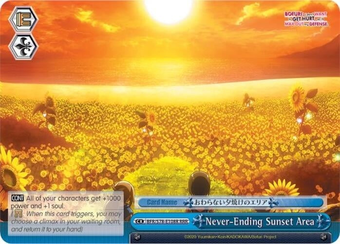Never-Ending Sunset Area (RRR) (78108) [BFR/S78] - Weiss Schwarz Single