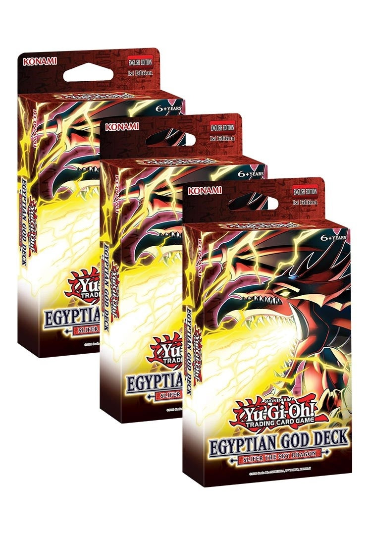 Egyptian God Deck: Slifer the Sky Dragon [1st Edition] - Set of 3 (EGS1) - YuGiOh Sealed