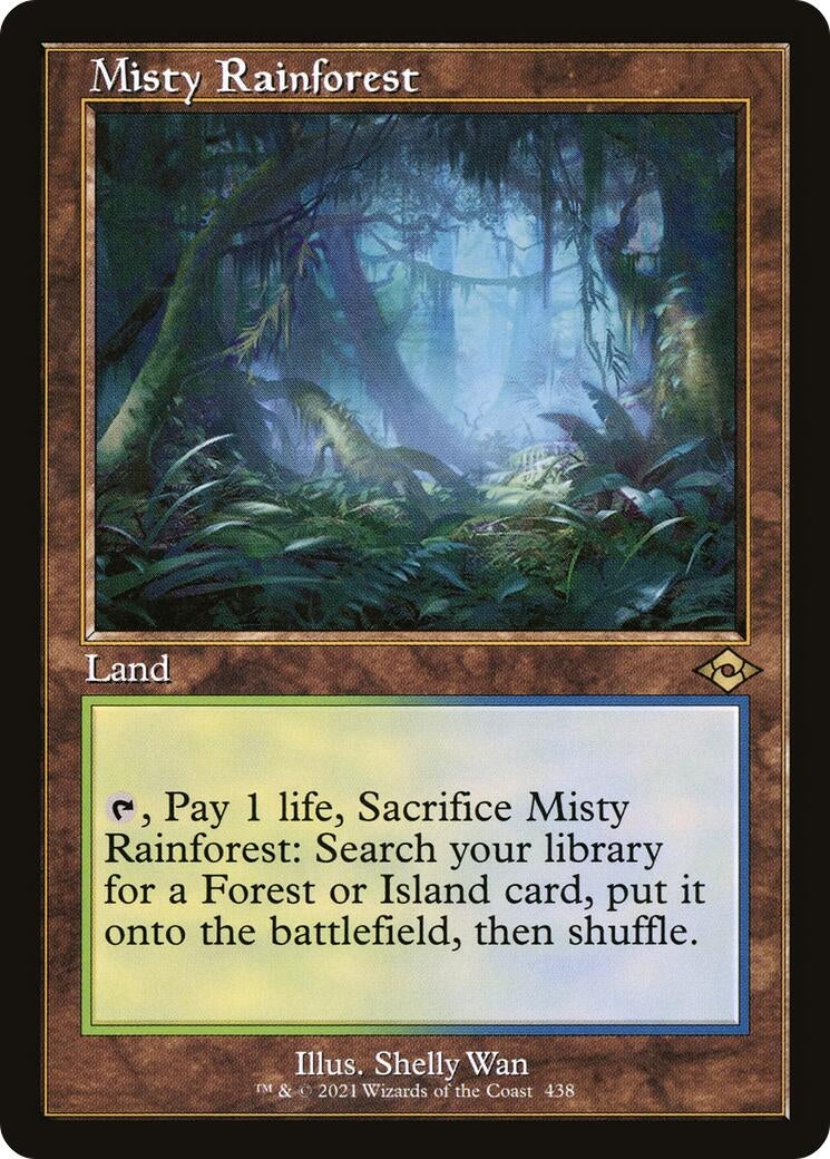Misty Rainforest (Retro Frame) (438) [MH2] - MTG Single