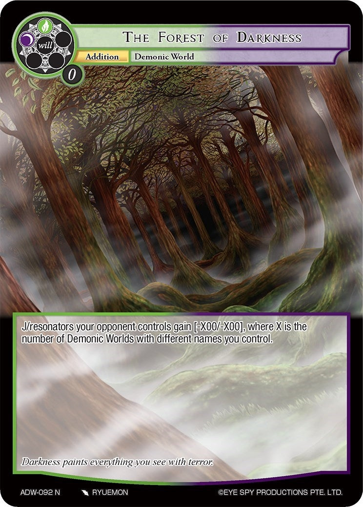 The Forest of Darkness (92) [ADW] - Force of Will Single
