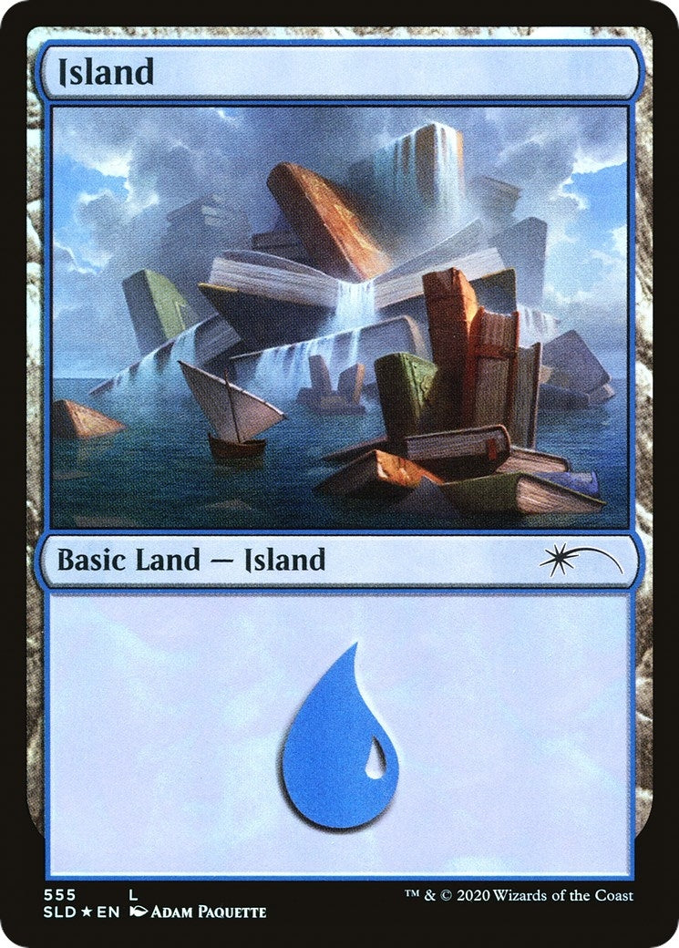 Island (555) (555) [SLD] - MTG Single