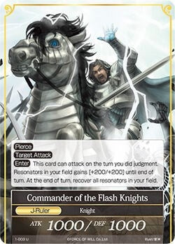 Commander of the Flash Knights // Commander of the Flash Knights (J) (1) [OG1] - Force of Will Single
