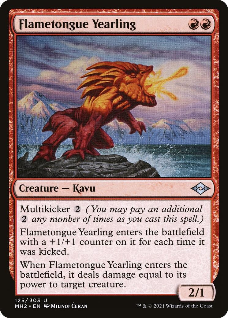 Flametongue Yearling (125) [MH2] - MTG Single