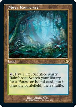 Misty Rainforest (Retro Frame) (Foil Etched) (438) [MH2] - MTG Single