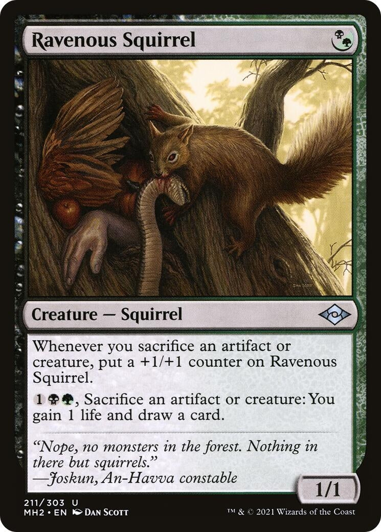 Ravenous Squirrel (211) [MH2] - MTG Single
