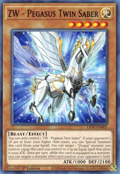 ZW - Pegasus Twin Saber (1) (LIOV) - YuGiOh Single