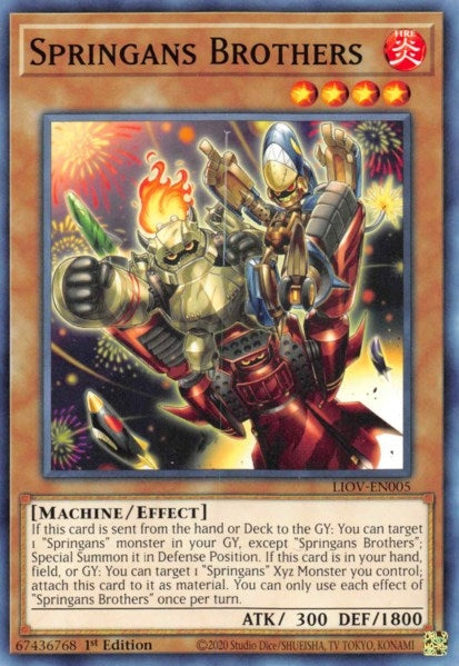 Springans Brothers (5) (LIOV) - YuGiOh Single