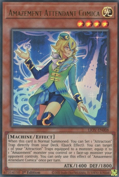 Amazement Attendant Comica (8) (LIOV) - YuGiOh Single