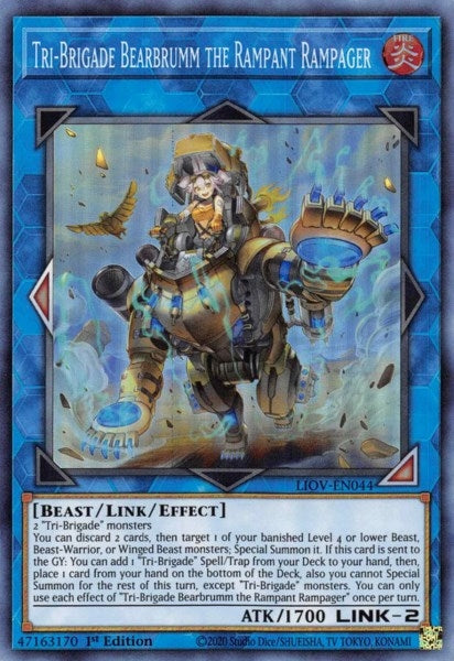 Tri-Brigade Bearbrumm the Rampant Rampager (44) (LIOV) - YuGiOh Single