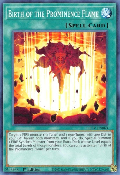 Birth of the Prominence Flame (63) (LIOV) - YuGiOh Single