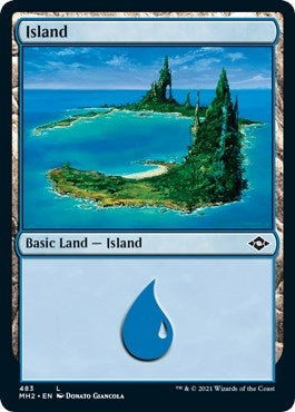 Island (483) (Foil Etched) (483) [MH2] - MTG Single