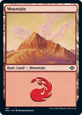 Mountain (487) (Foil Etched) (487) [MH2] - MTG Single