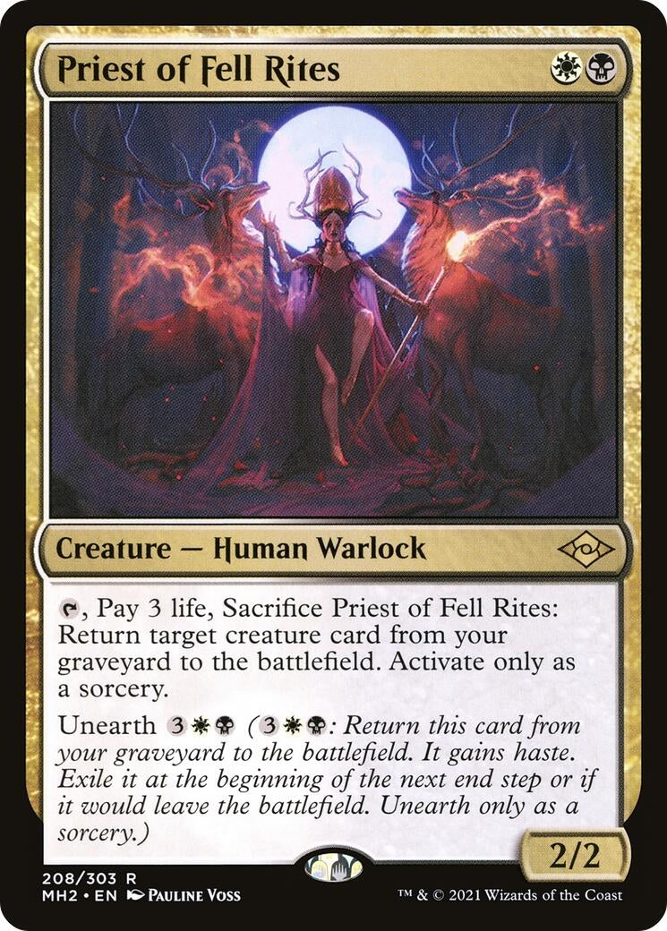 Priest of Fell Rites (208) [MH2] - MTG Single