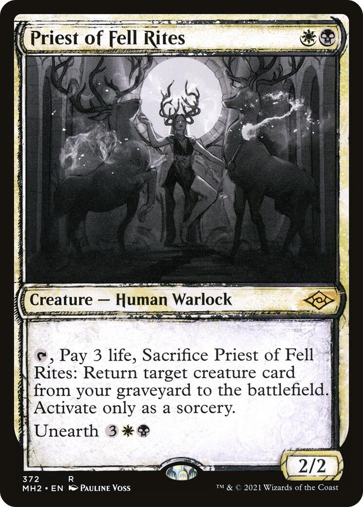 Priest of Fell Rites (Showcase) (372) [MH2] - MTG Single