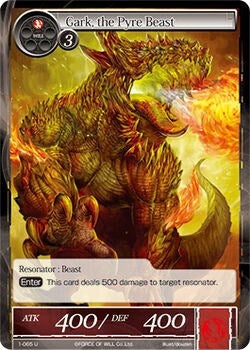 Gark the Pyre Beast (1) [OG1] - Force of Will Single