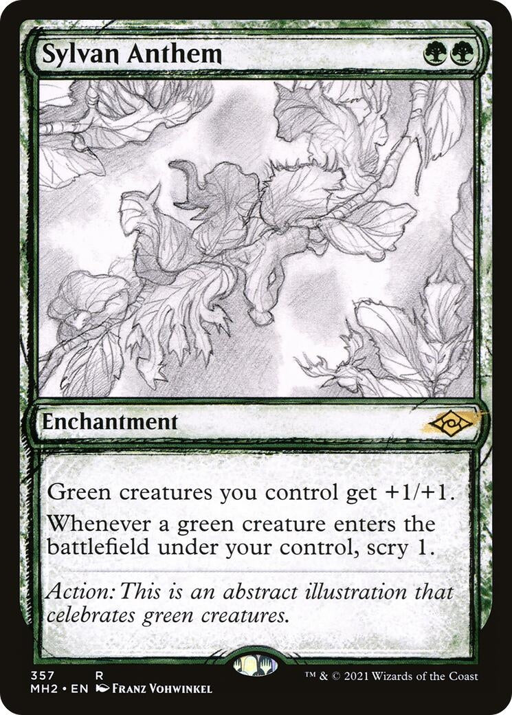 Sylvan Anthem (Showcase) (357) [MH2] - MTG Single